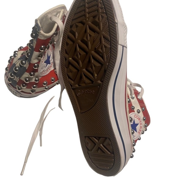 WOMEN Converse CTAS Studded Americana High Top sneakers size 7 like new - Picture 4 of 6